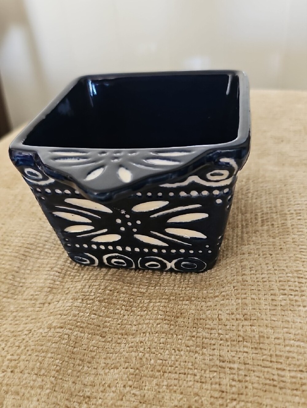 Temp-Tations Navy Ceramic Square Ramekins - Set of 4 - Picture 2 of 5